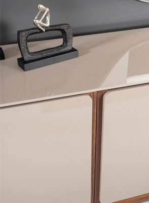 Buffet de salon en bois beige, style moderne, armoire XXL