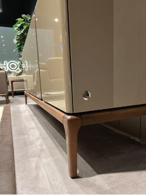 Buffet de salon en bois beige, style moderne, armoire XXL