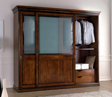 Armoire en bois massif Armoire Solide Meubles de chambre à coucher Armoire en bois Italie