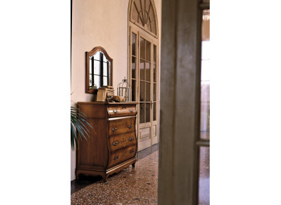 Commode Buffet Armoire Bois Commodes Meubles italiens Miroir massif 2 pièces