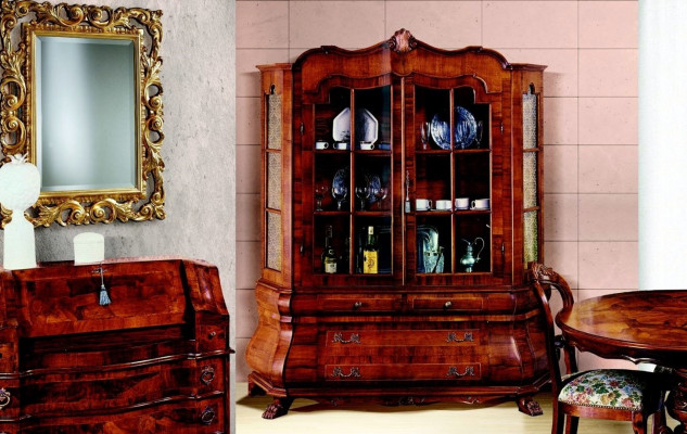 Vitrine 2 portes Armoire Vitrines Armoires Salon Meubles Mobilier Verre Italie