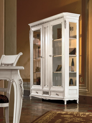 Buffet de design Meubles italiens Buffet Designer Luxe Armoire en bois Vitrine Armoire