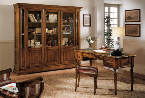 Étagère armoire Salon Étagère de livres Bois Armoires de bureau Armoires Vitrine Italie