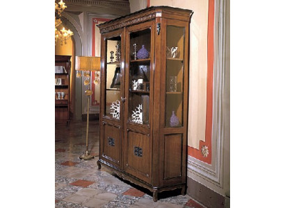 Meubles Buffet en bois massif, Vitrine en bois de luxe, Buffet Designer en bois réel, Buffet italien
