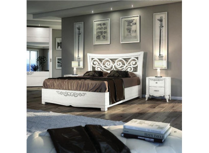 Ensemble de 3 pièces Chambre • Lit • Table de chevet • Lits • Lit double • Groupe en bois • Suite nouvelle