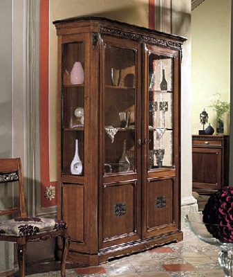 Vitrine en verre Armoire de design en bois Meuble neuf Vitrine Commodes Coffre de tiroirs