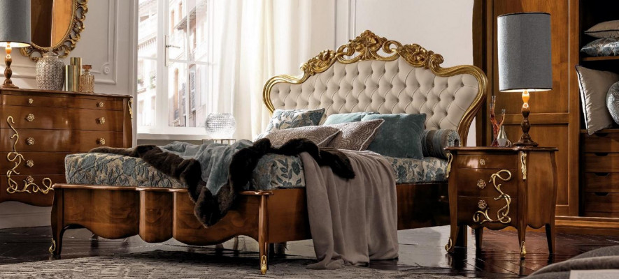 Lits Suite Lit Luxu Classique Chambre Lit Baroque Meubles Bois