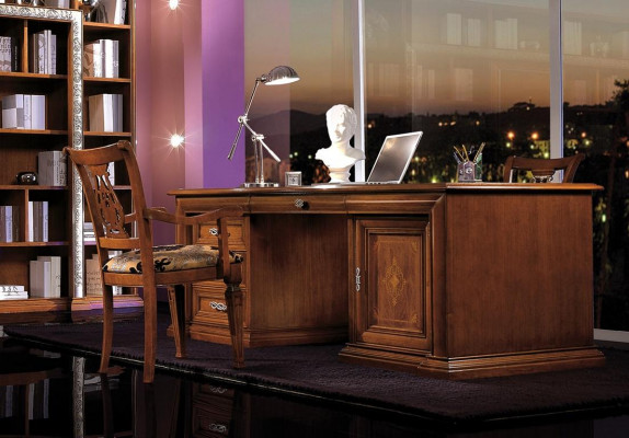 Bureau de bureau de designer Meubles de table de bureau Tables en bois massif Italie