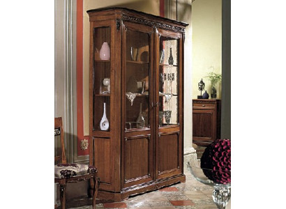 Vitrine en bois Armoire de luxe Buffet classique Mobilier Design Italien Brun