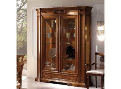 Vitrine bahut vitrines de luxe garde-robe en verre barrière design en bois marron mobilier