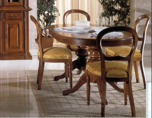 Groupe de meubles de salle à manger Italie Ensemble de meubles Suite Table à manger 5 pièces 4 chaises de luxe