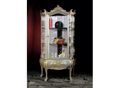 Meubles baroques Vitrine italienne Armoire Armoire Mobilier Cabinets en bois massif Étagère Élégant