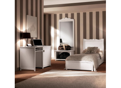 Lit Bureau Conception de chambre Mobilier d'hôtel Ensemble de 4 pièces Miroir