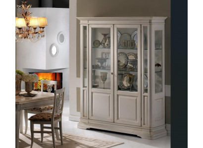 Mobilier de salon Buffet en bois massif Vitrines Armoire en verre Vitrine en bois massif