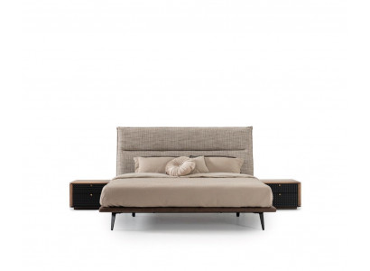 Design de chambre Loft moderne Conception de lit de chambre Lits de luxe Mobilier de style Rembourrage gris nouveaux