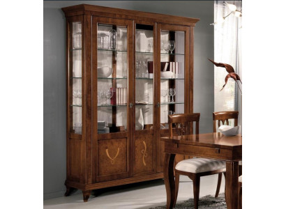 Vitrine Salon Meubles Buffet en bois massif Vitrines Armoire en verre Bois véritable