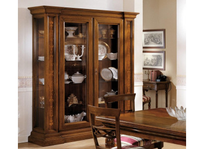Vitrine à 2 portes Vitrine Armoires Salon Cabinets Armoire de Design Mobilier en verre nouveau