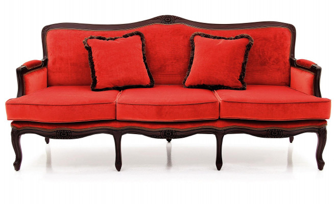 Design classique Rembourrage Siège de luxe Canapé Canapé Cuir Textile 3 places neuf H5