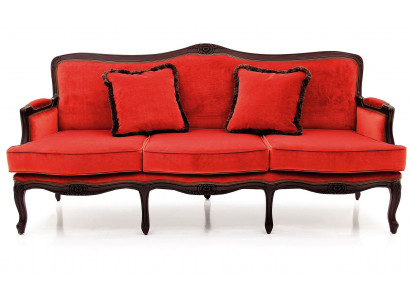 Design classique Rembourrage Siège de luxe Canapé Canapé Cuir Textile 3 places neuf H5