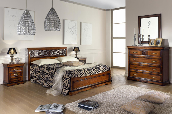 Chambre Lit Table de chevet Lits Hôtel Double Ensemble Luxe Design neuf 3 pièces. Meubles