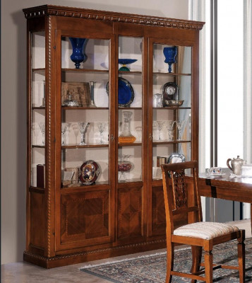 Vitrine Meuble de salon Buffet en bois massif Vitrines Armoire en verre Bois massif