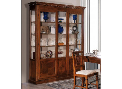 Vitrine Meuble de salon Buffet en bois massif Vitrines Armoire en verre Bois massif