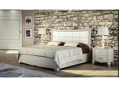 Le design de rembourrage de lit de chambre à coucher de luxe en bois de lit double moderne nouveau