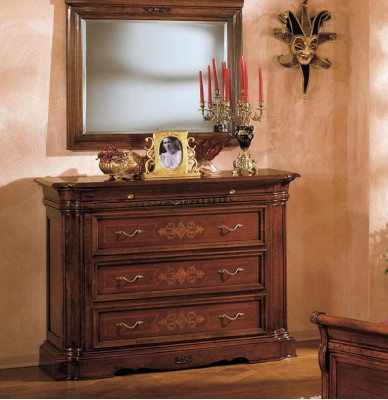 Buffet Bahut Commode 4 tiroirs Armoire à tiroirs en bois Buffet Commodes
