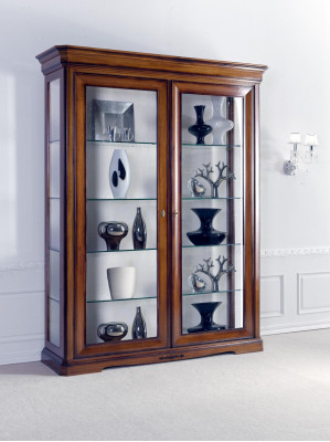 Salle de séjour Vitrine Armoire Livres Étagère Buffet Meubles Classiques Étagères Bois