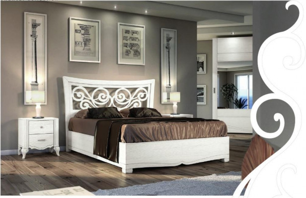Cadre de lit Lit Lit double Lits Rembourrage Bois Lit double design Cadre de lit blanc
