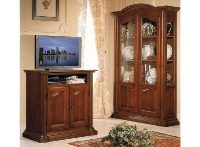 Vitrines en verre Armoire de salon en bois massif Vitrine Meuble Buffet en bois massif