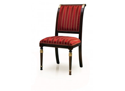 Siège de chaise Rembourrage Siège Italie Chaises de salle à manger de luxe Textile Bois 1x fauteuil