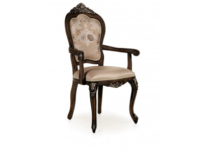 Fauteuil en bois Capitonné Mobilier de salle à manger Classique Chaises en bois Chaises Fauteuil Mobilier