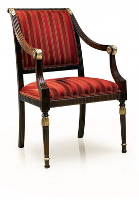 Salle à manger Chaises en bois Siège rembourré avec accoudoir Chaise design rouge Fauteuil de salon