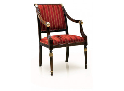 Salle à manger Chaises en bois Siège rembourré avec accoudoir Chaise design rouge Fauteuil de salon