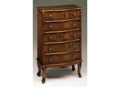 Moderne commode en brun - nouvelle armoire de chambre polyvalente avec 5 tiroirs
