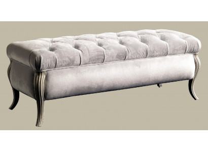 Tabouret de design Chesterfield Pouf ovale Repose-pieds Meuble Tabouret rembourré Tabouret