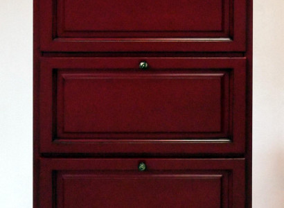 Armoire à chaussures 3 compartiments Commode en bois massif Meuble solide Bascule à chaussures Étagère à chaussures