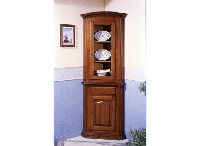 Vitrine Buffet style rétro Salon Armoire Commode Armoires Vitrines solides