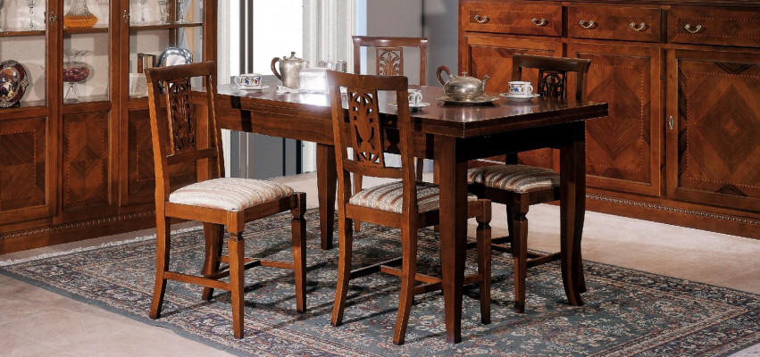 Mobilier design Ameublement Tables Table en bois massif Nouvelle table à manger de luxe Italienne