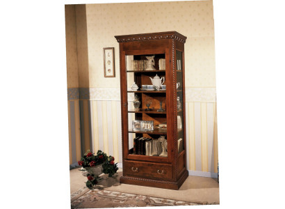 Meubles Vitrine en bois massif Vitrine en verre Armoire en bois massif Bahut Vitrine Salon