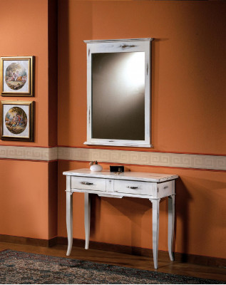 Tables consoles Table d'appoint Chambre en bois Miroir + Commode Console Tables de chevet