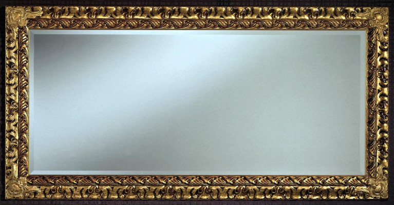 Miroir classique italien R Meubles de designer Miroir mural Bois Doré neuf xxl