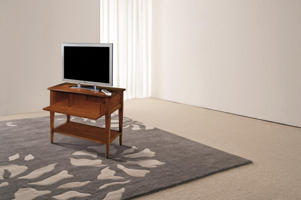 Meuble TV Design Buffet télévision Commode basse Luxueux Armoire en bois marron Mobilier neuf