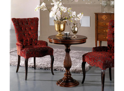 Salon Chaises inclinables Fauteuil de luxe Chaise Bois Marron Meubles italiens Tapisserie