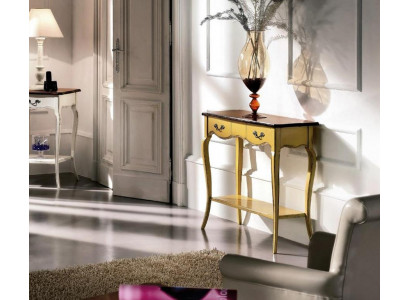 Console Table Console Meubles en bois Console Table Couloir Table murale Meubles en bois jaune Nouveaux meubles