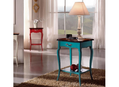 Consoles Table de chevet Chambre Table d'appoint Design moderne Meubles Bois Bleu Azur