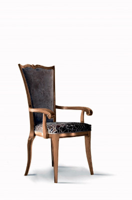 Chaise de salle à manger Art Déco accoudoir Chaises de salle à manger Conception Fauteuil-textile de luxe