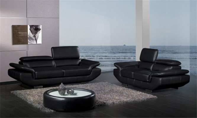 Meubles de luxe Ensemble de canapé Canapé Rembourrage Canapé en cuir 3+2 Ensemble de canapé en cuir Suite