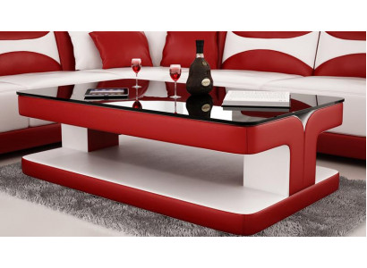 Table basse en cuir moderne Table en verre moderne Tables de design Tables en verre